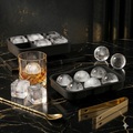 Duo de moules à glaçons sphères et cubes 5cm avec verre whisky