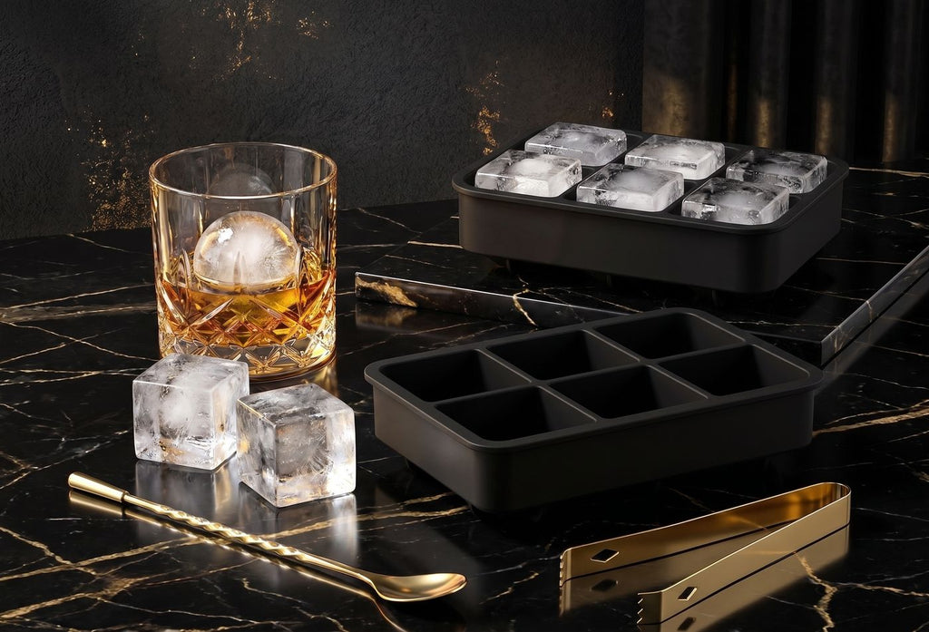 Moule à glaçons cubes de 5 cm en silicone avec couvercle, Maison Elixys